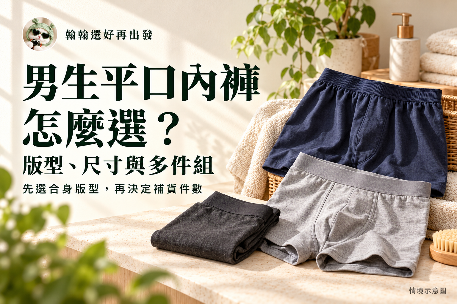 男生平口內褲推薦｜5款寬鬆、貼身與多件組怎麼選？